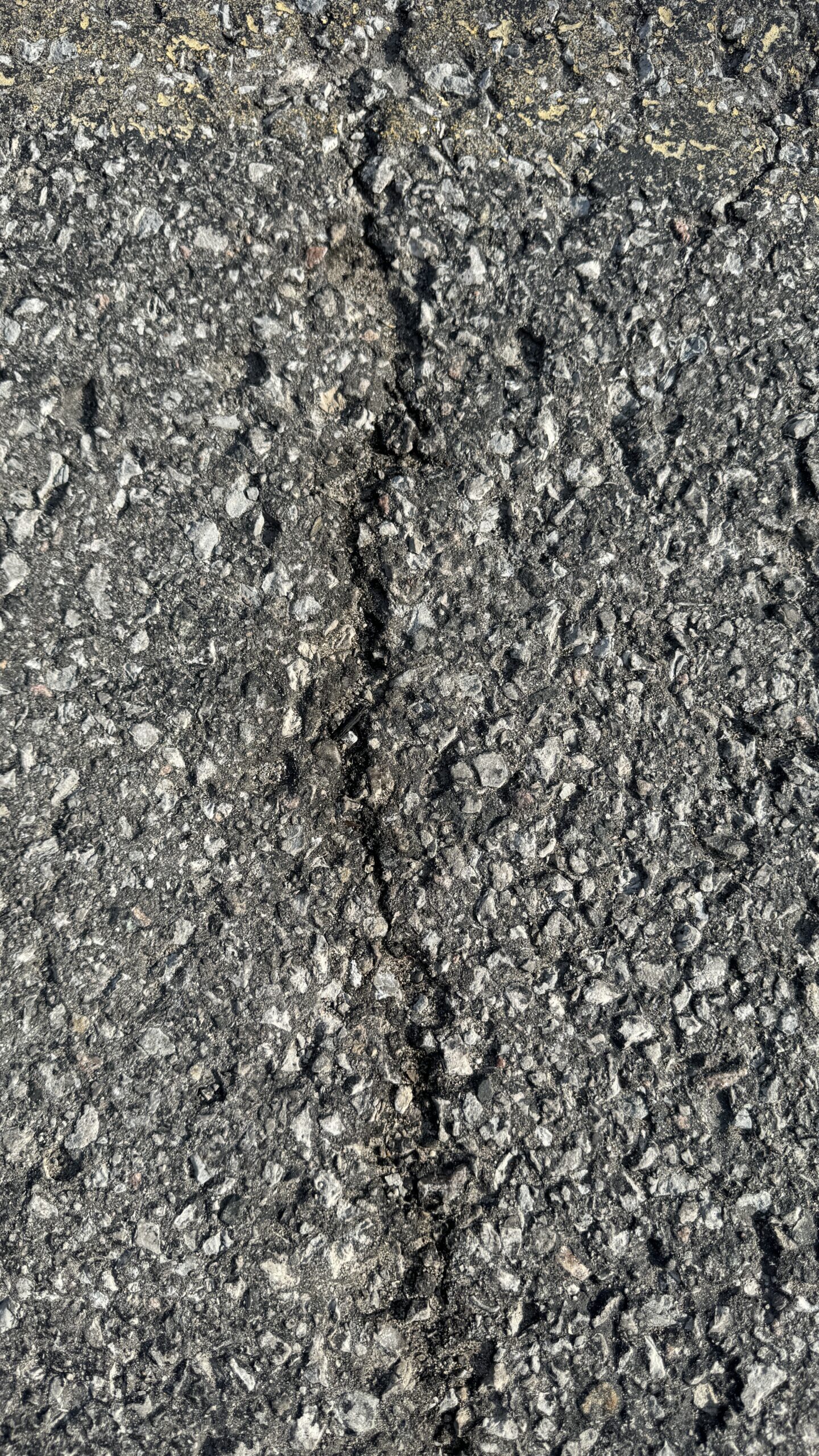 Example of pavement damage
