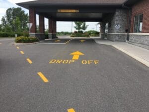 Drop off stencil