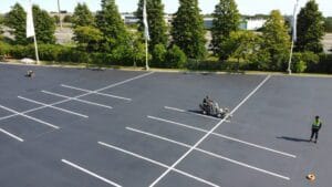 Lines are painted